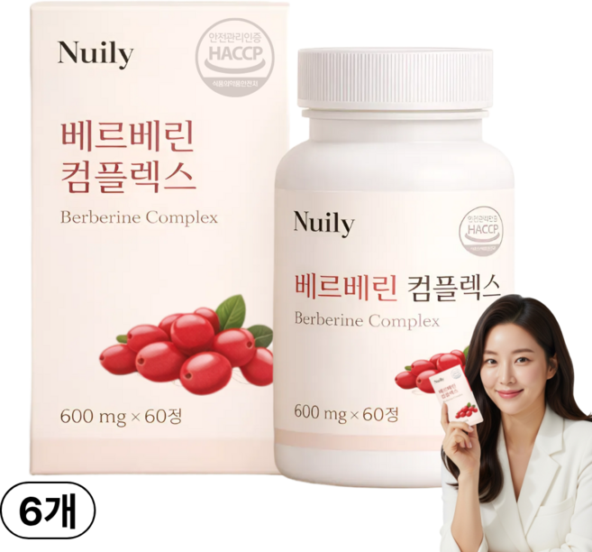 소문난라온 고함량 당비움가루 베르베린 식약청인증 여주 바나바잎 추출물, 6개, 60정