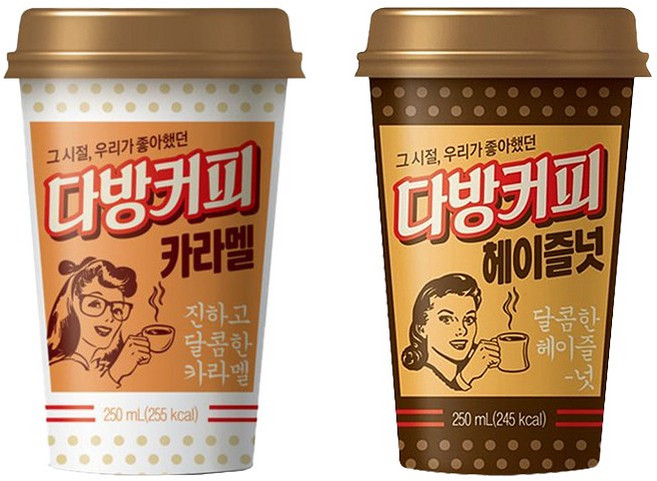 동원 다방커피 헤이즐넛10컵＋카라멜10컵/컵커피, 20개, 250ml