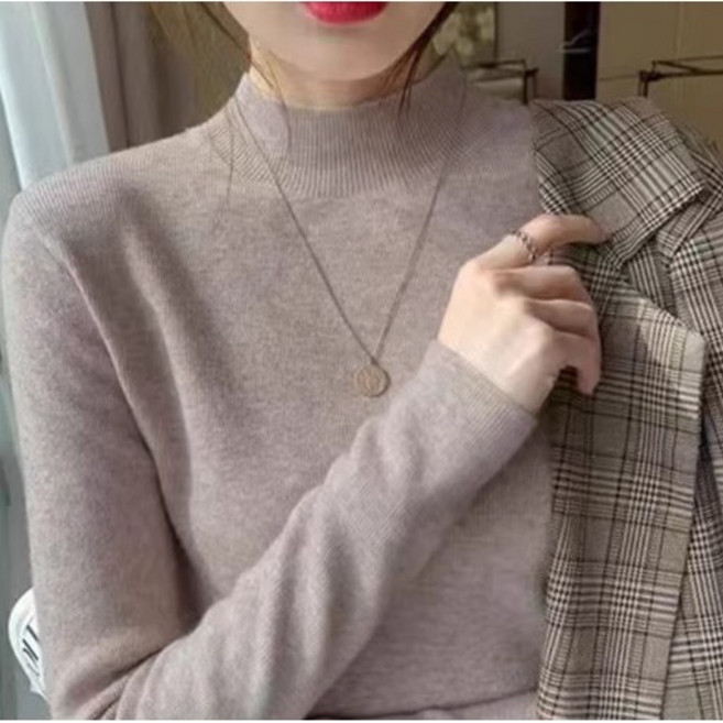 넬로넬리 데일리 오피스룩 따뜻하고 부드러운 슬림 긴팔티