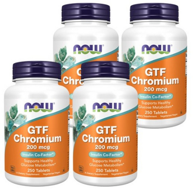 나우 GTF 크롬 200 mcg 250정 4통, 4개