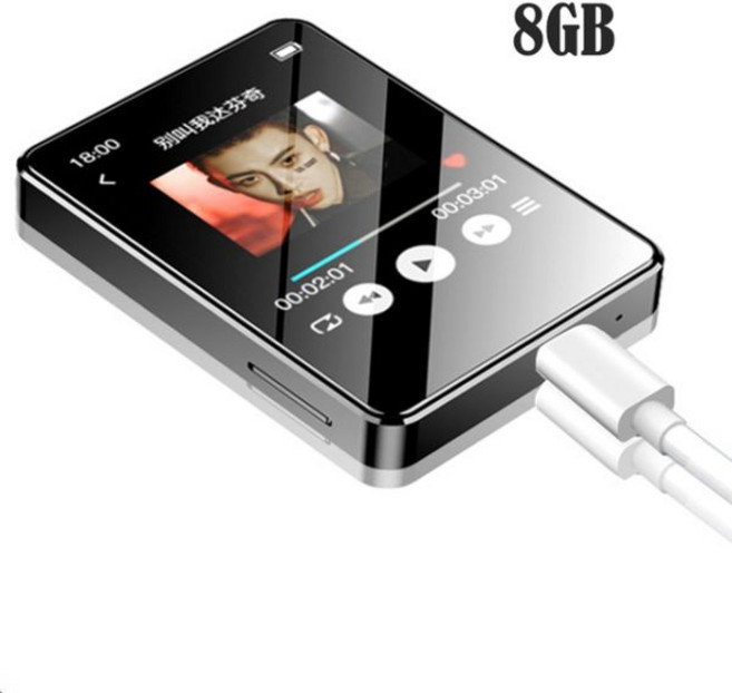 휴대용mP3 플레이어 블루투스 5.0 음악 스테레오 스피커 미니 녹음mP4 비디오 재생 LED 스크린 FM 라디오, 8GB