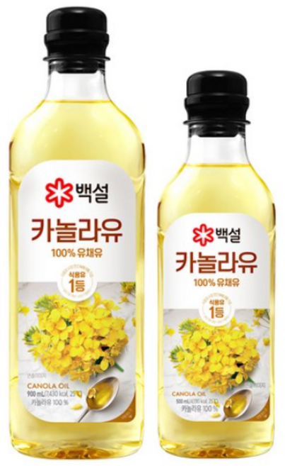백설카놀라유900ml 1 + 백설카놀라유500ml 1, 1개, 500ml
