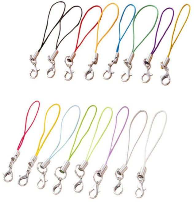 휴대폰 핸드폰 고리 줄 스트랩 10개 13color 꾸미기 연결고리, 아이보리