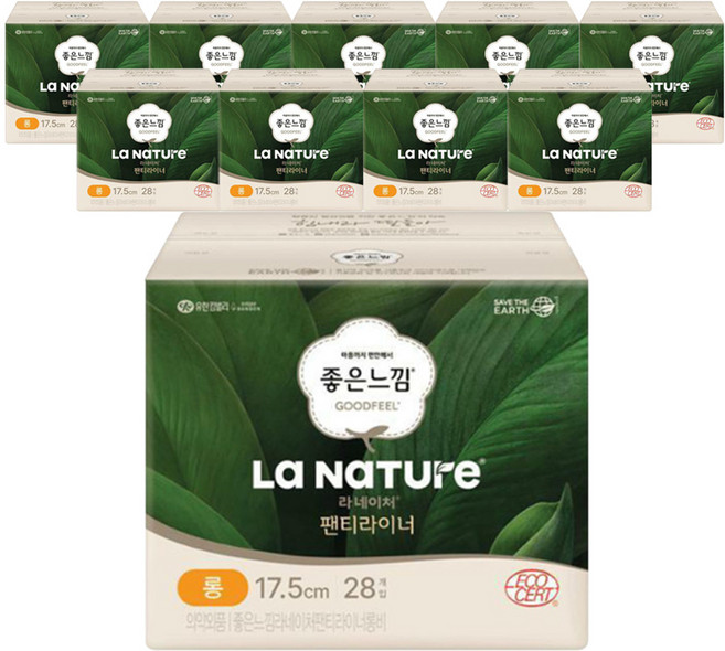 라네이처 팬티라이너 롱 28개입 X10