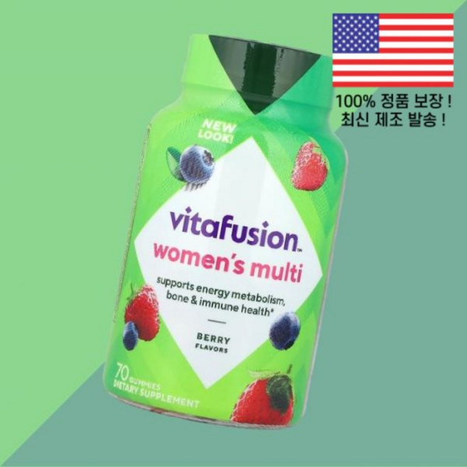 비타퓨전 우먼 여성 여자 여자용 멀티 젤리 구미 베리 70 VitaFusion Women's Multi Gummies Berry, 1