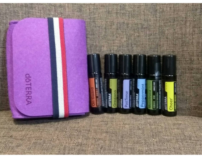 愛的小舖_《羊毛氈滾珠包》精油 滾珠瓶 收納包, 1個, 深灰