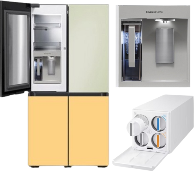 삼성 비스포크 정수기 냉장고 정품 필터 RF85B96W1AP RF85B96X1AP RF85B96D1AP RF85B97A1APN RF85B97A1APW RF85B98B1AP, 1세트, RF85B 정수 필터 HIN