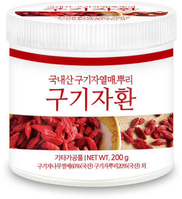 푸른들판 구기자환 구기자 열매 뿌리 환 오가피 삽주 뿌리 백출 함유, 200g, 1개