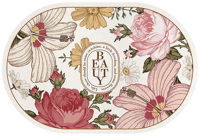 리버그린 빨아쓰는 말랑 규조토 발매트 러블리타입, 빅 플라워, 1개