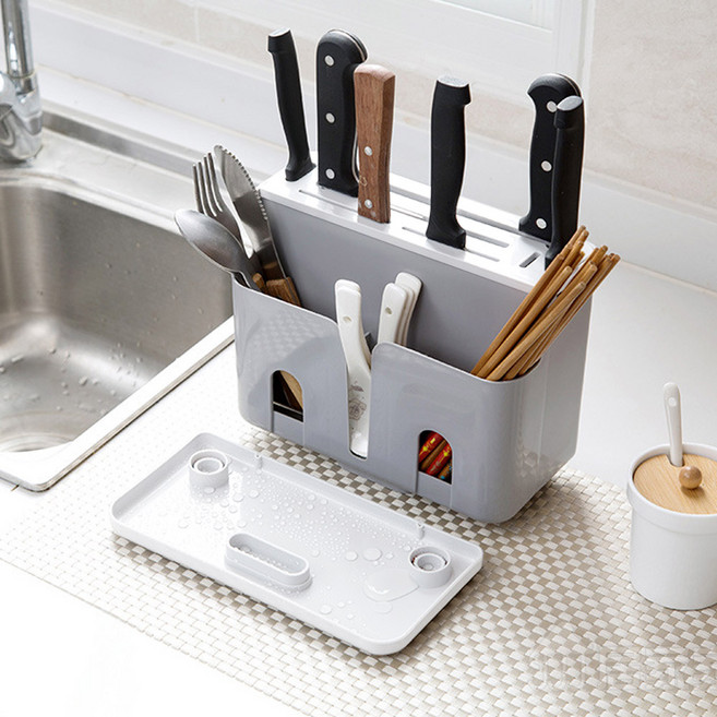 모나코올리브 모던 스탠딩 주방 칼꽂이, 모던 칼블럭 화이트, 칼블럭 화이트, 1개