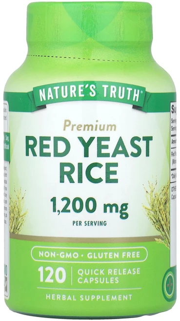Nature's Truth Premium Red Yeast Rice 120 Quick Release Capsules 600 mg per Capsule, Nature's Truth, Premium Red Ye, 1개 - 쿠팡