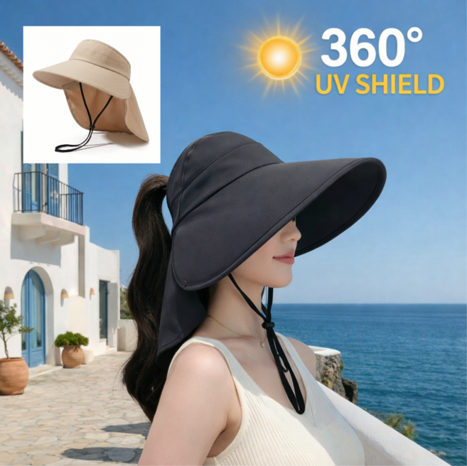 여성 와이드 썬캡 챙넓은 버킷햇 UV차단 시원한 여름모자 여행 야외활동 봄나들이