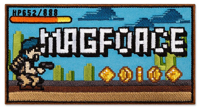 MAGFORCE 魔鬼氈刺繡貼 懷舊電玩風格, 1個