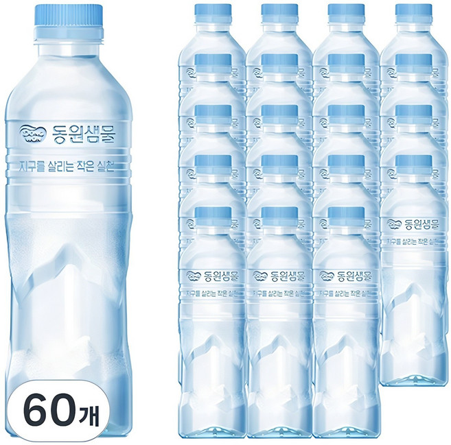 동원샘물 무라벨, 500ml, 60개