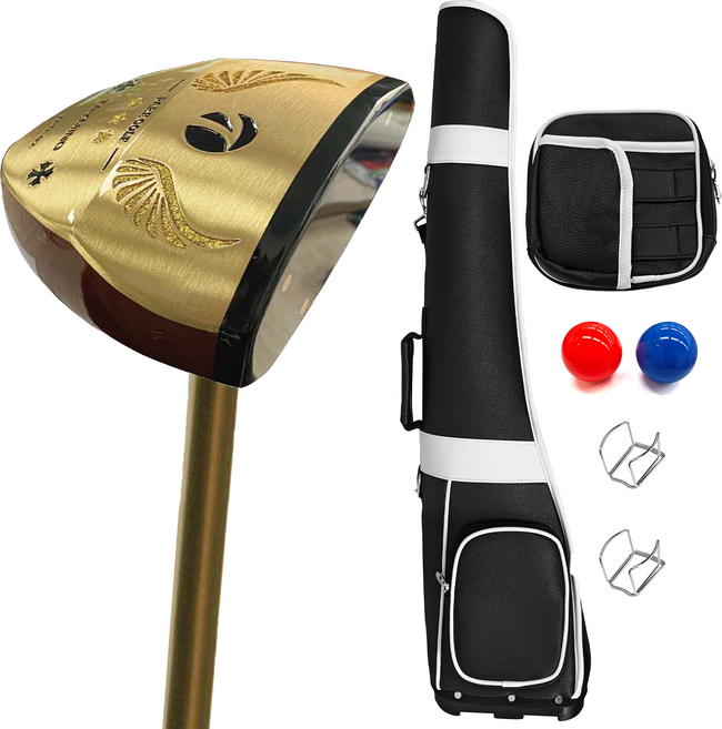 타이미노 메이플 우드 골프 퍼터 파크골프채 + 7종풀세트, 0도, R