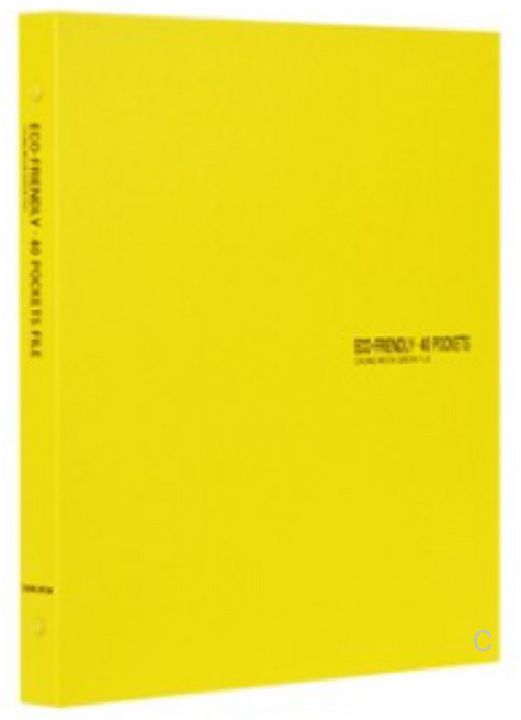 에코청운 에코 클리어화일 40매 A4, 노랑 (YELLOW), 10개
