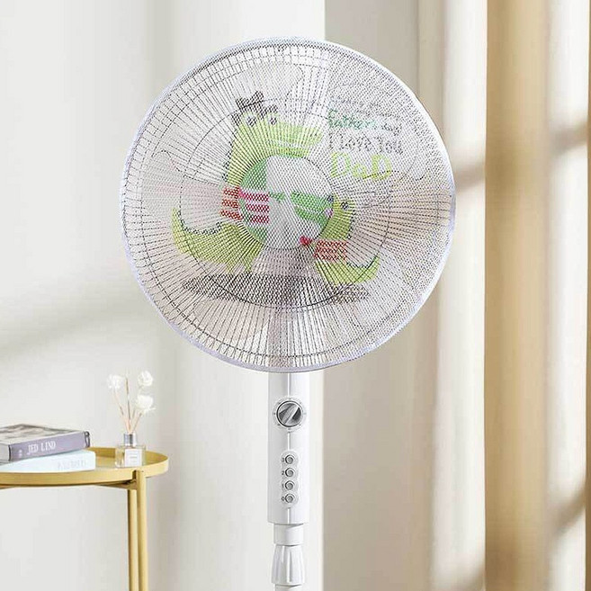 1/2p 캐릭터 선풍기 안전망 보호망 그물 커버 덮개 아기 선풍기망, 공룡+고양이, 1세트