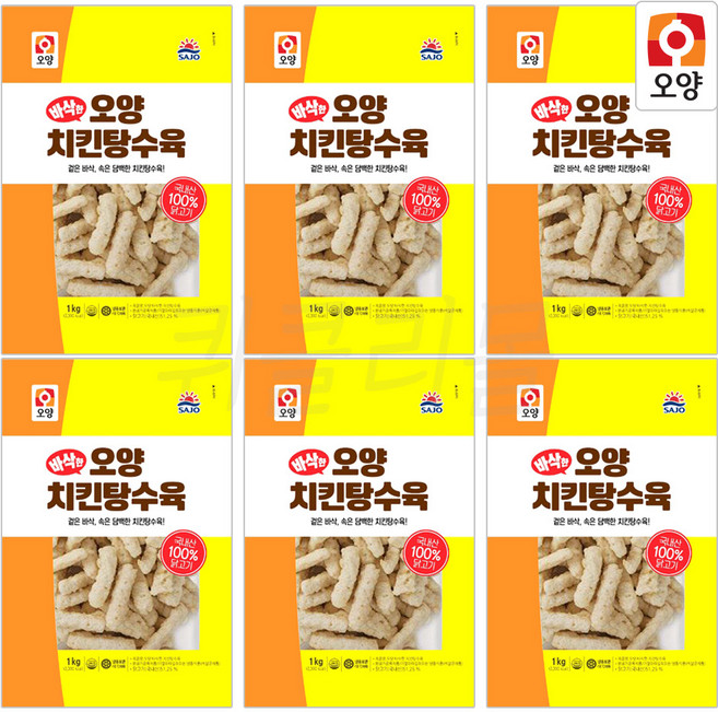 사조오양 바삭한 치킨 탕수육 1kg, 6개