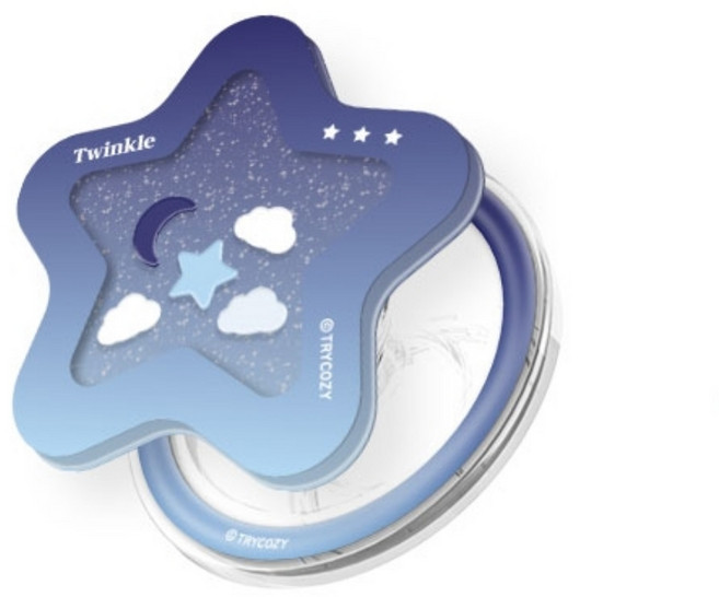 하이 글리터 별 쉐이커 3단 맥세이프 그립 스마트톡(링디스크 포함), 네이비, 1개