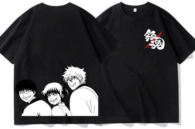 ZCBV은혼 엘리자베스 병맛 티셔츠 애니 굿즈 하라주쿠 오버핏 반팔티