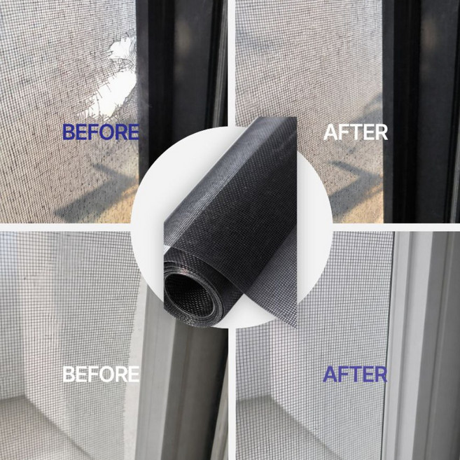 생활더하기 간편 미세 방충망 보수제 시공 아파트 현관문 베란다 방충망틀 모기장 원단 교체, 1개