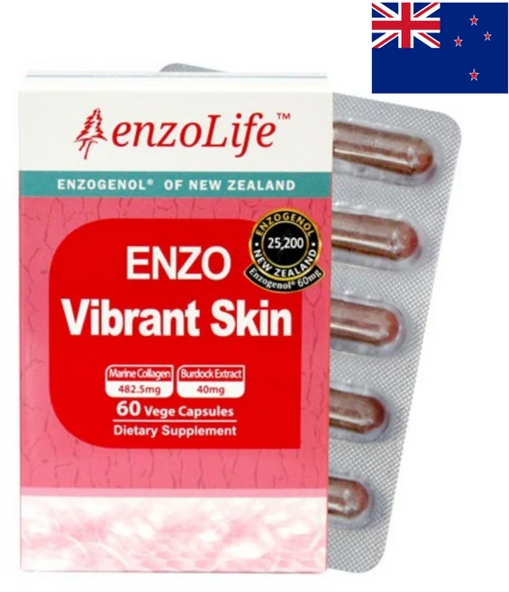 엔조라이프 바이브란트 스킨 마린 콜라겐 482.5mg 60베지캡슐 비타민C 뉴질랜드산, 60정, 1개 - 쿠팡