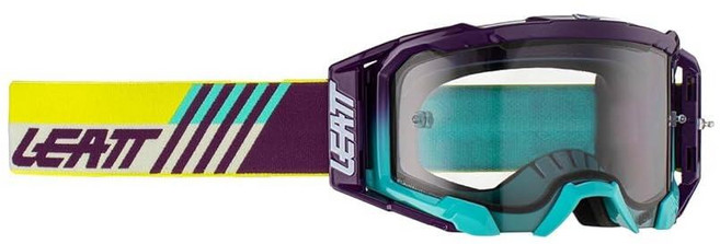 Leatt 고글 벨로시티 5.5 성인용 (레드 로즈 렌즈), 4 Indigo With Light Grey 58% V, 1