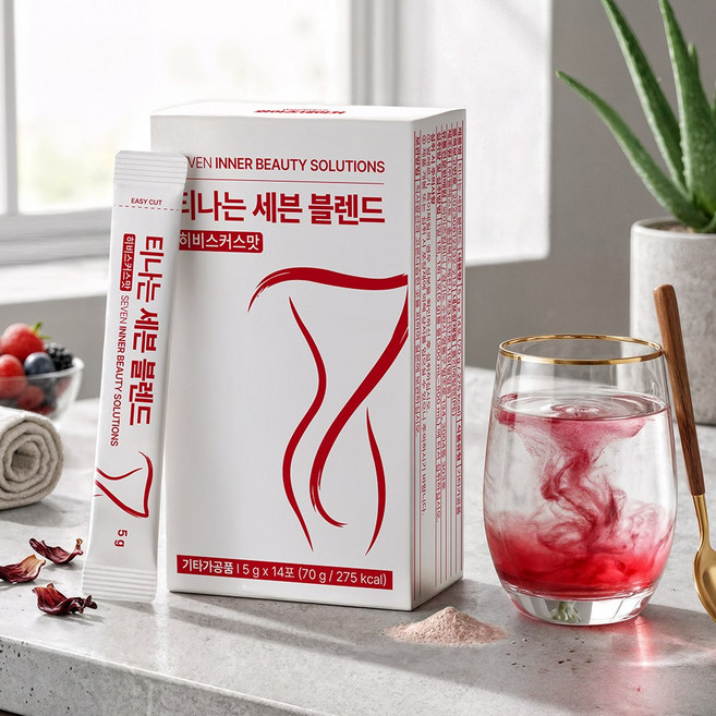 티나는 세븐 블렌드 히비스커스차 루틴차, 1박스, 14개입, 5g