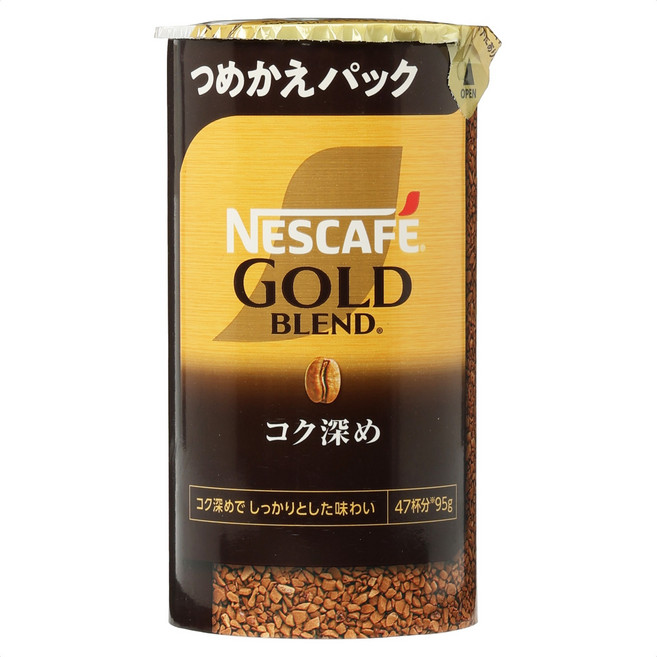 네스카페 골드 블렌드 깊은 풍미 레귤러 솔루블 커피 리필용, 1개, 95g, 1개입