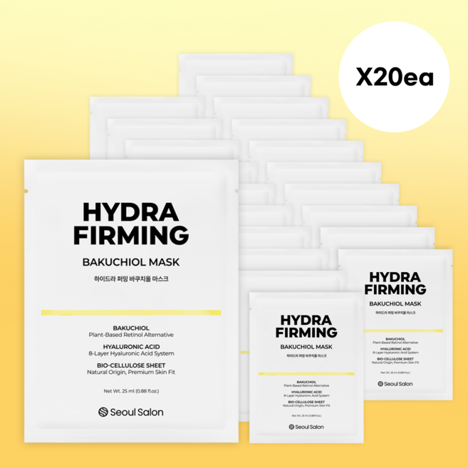 서울살롱 하이드라퍼밍 바쿠치올마스크(실속형 대용량 20매입), 1개, 20개입