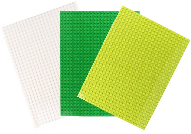 듀플로 큰블럭 호환 놀이판 조립판 단면 24X32칸 ( 38 X 51 cm ), 화이트, 1개