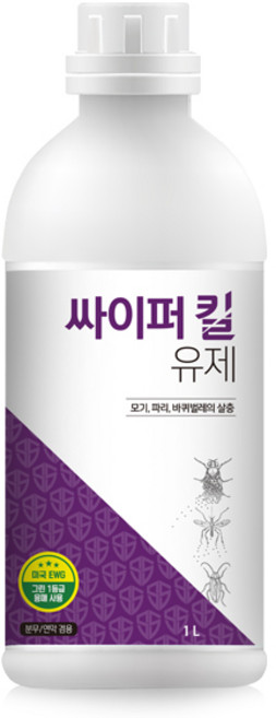 싸이퍼킬 모기 파리 바퀴벌레 살충제 연막 해충 유충 초파리 1L x 1개, 1kg