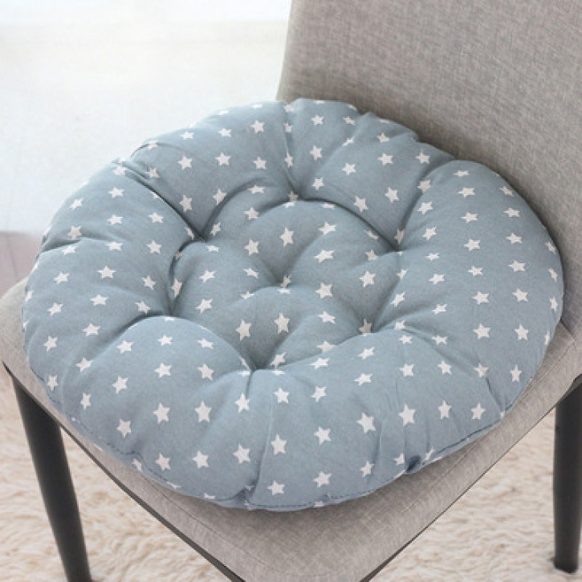 해피유통 다용도 양면 원형 방석 귀여운 캐릭터 디자인 푹신한 면 쿠션, 30*30, 3