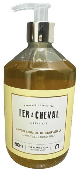 FER A CHEVALIER 香氛馬賽皂液 白茶柚子/海邊柑橘/蜂蜜杏仁/茉莉花琥珀 500ml, 1個, 白茶柚子-2027.03到期500ml