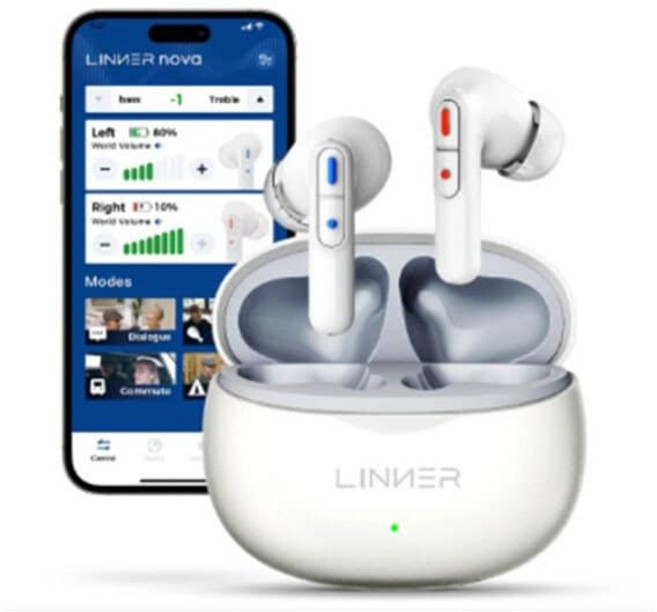 LINNER NOVA 음성증폭기 무선 충전식 보청기 대체 소리증폭기