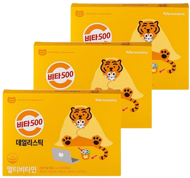 비타500 데일리 스틱 멀티비타민 30포, 60g, 3개