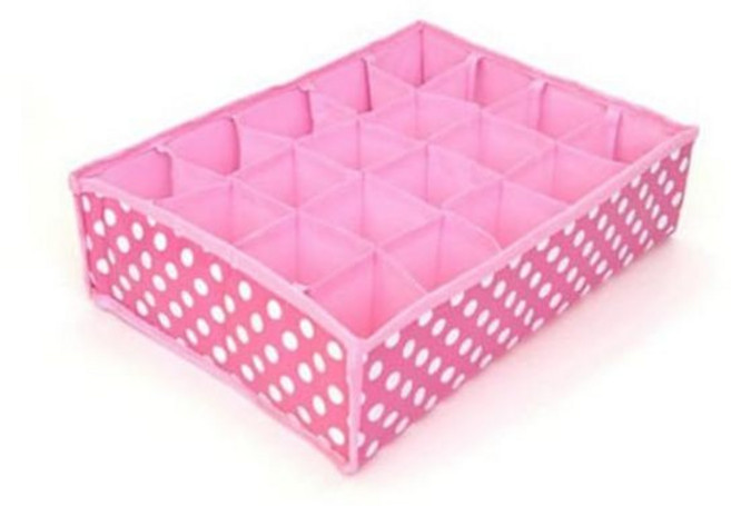 칸막이 정리함 키친아트 속옷 양말 수납 다용도 덮개 정리박스 핑크 20칸, 1개, 핑크 20칸(덮개형)