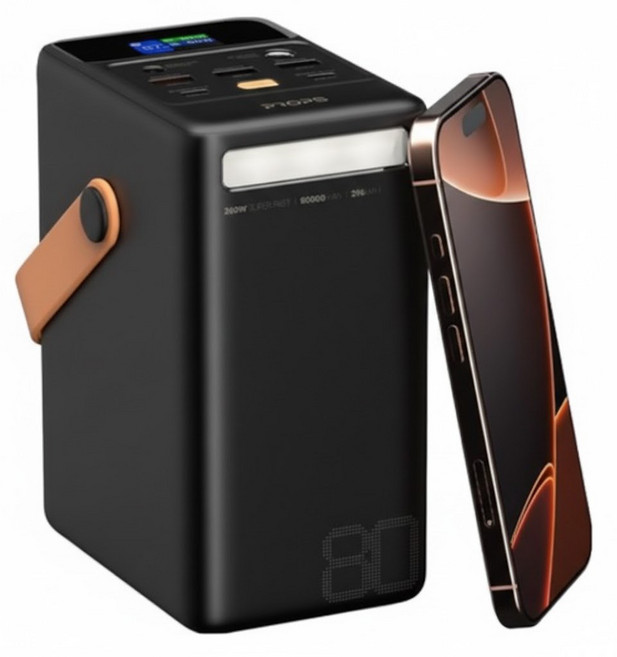 프롭스 260W PPS 초고속 충전 보조배터리 80000mAh, 블랙, PFB110B80(초고속충전/거대용량)