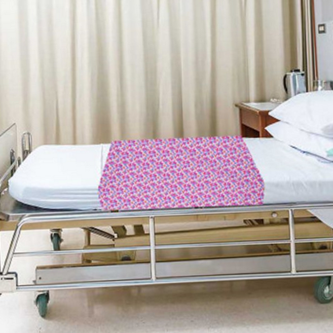 요양 병원 방수포 간병용 의료용 침대보 간병인 시트 패드 폴리우레탄 침대포 어르신 접이식 요양용 환자용, 방수 침대 시트(사각), 리본(스카이)