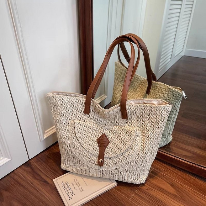 COSYEVNO 숄더백 토트백 심플 패션 통근 패션 뜨개질 핸드백