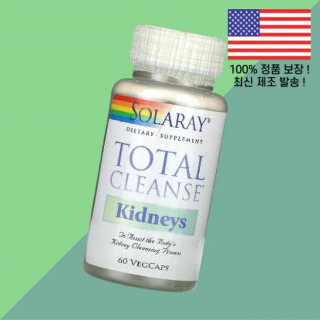 솔라레이 토탈 클렌즈 식물성 베지캡슐 60정 Solaray Total Cleanse Kidneys 60 VegCaps, 1개, 솔라레이 토탈 클렌즈 식물성 베지캡슐 60정 Solar