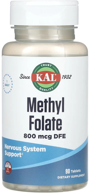 KAL 메틸 폴레이트 800 mcg 90 태블릿, 1개, 90정 - 쿠팡