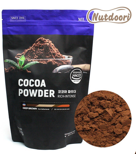넛두리 무가당 100% 코코아가루 더치 코코아파우더 분말, 딥브라운, 1kg, 1개