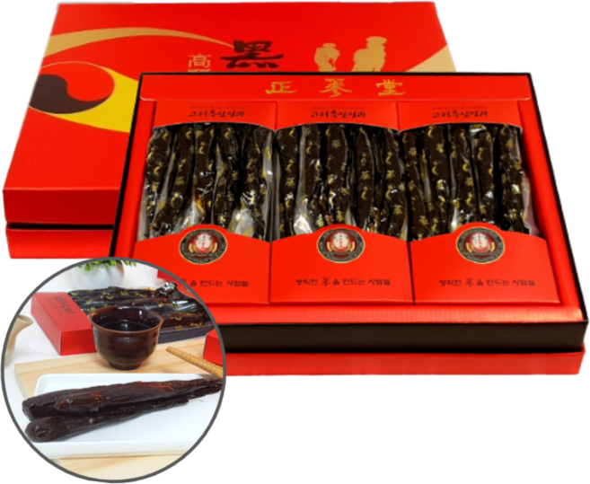 고려 흑삼 정과 봉밀 홍삼 절임 양갱 노인 수험생 고3 어르신 간식 선물, 1개, 500g