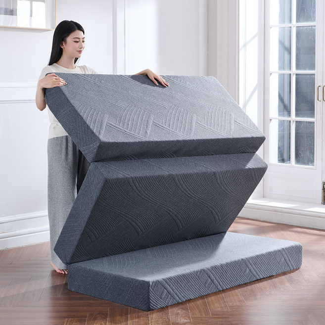 AZlux 3단 접이식 매트리스 휴대용 접이식 메모리 폼 매트리스 다양한 홈 스튜디오 층 캠핑 매트리스