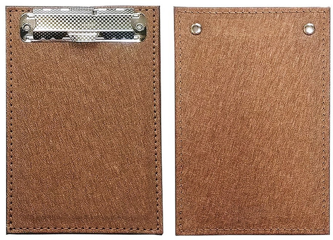 빌지받침 포스용빌지 105x155mm 고급빌지받침 영수증꽂이 간이영수증철 식당계산서판, 브라운 포스용