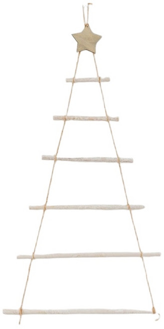 聖誕樹裝飾木條 教室掛飾小物 聖誕節慶佈置 DIY勞作材料, 原木色, 1個