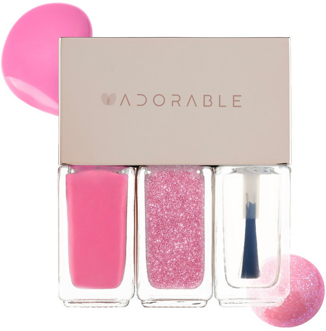 어도러블 아세톤 없이 지우는 임산부 매니큐어 글리터, 1개, 15ml, No. 16 롤리팝