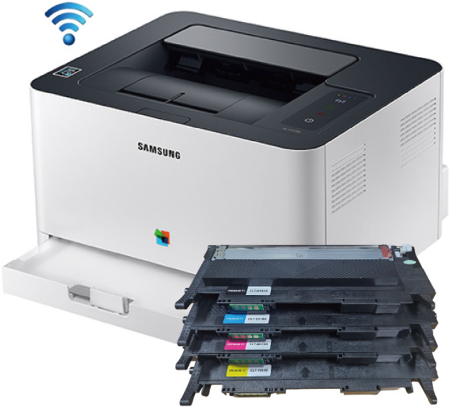 삼성 컬러 레이저 프린터 SL-C513W (토너포함) 가정용 업무용 사무용 소형 프린트기 호환용