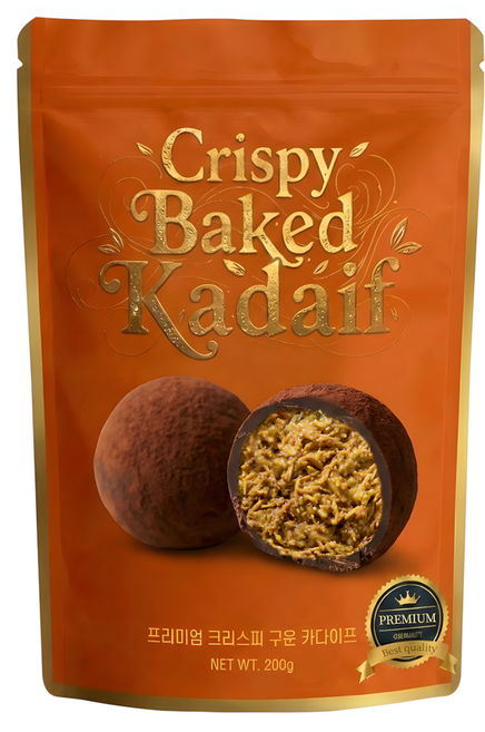 프리미엄 구운 바삭한 볶은 카다이프, 1개, 200g
